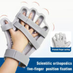 Hand Wrist Orthosis,Separate Finger Splint with arm brace, FingerboardTraining Stroke Device Therapy for Both Finger Fractures, Wounds, Hemiplegia(JD002H) - Image 7