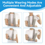 Adjustable Arm Sling, Arm Support Strap, Shoulder Immobilizer for Injured Arm Elbow, Broken Collarbone, Torn Rotator Cuff, Left Right, Men Women(JD001AS) - Image 5