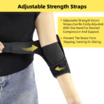 Tennis Elbow Brace,Adjustable Arm Support Compression Sleeves, Ideal for Tendonitis Bursitis and Elbow Sprains Forearm Wrap for Men and Women(JD012E) - Image 5