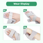 Stroke Resting Hand Splint,Right&Left Resting Hand Splint with Finger Separator,Night Splint Wrist Finger Brace for Carpel Tunnel Pain,Sprain Fracture,Tendonitis(JD003H) - Image 5