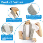 Adjustable Arm Sling, Arm Support Strap, Shoulder Immobilizer for Injured Arm Elbow, Broken Collarbone, Torn Rotator Cuff, Left Right, Men Women(JD001AS) - Image 3