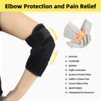 Tennis Elbow Brace,Adjustable Arm Support Compression Sleeves, Ideal for Tendonitis Bursitis and Elbow Sprains Forearm Wrap for Men and Women(JD012E) - Image 4