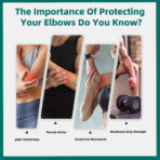Elbow Brace with EVA Padding,Compression Sleeve for Tennis Elbow Support Adjustable Arm Support Wrap for Tendonitis Bursitis and Sports Sprains(JD001E) - Image 5
