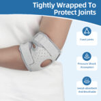 Adjustable Elbow Brace with Silicone Shock Absorption, Elbow Support Compression Strap for Tennis,Hook-and-loop Closure(JD050E) - Image 3