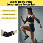 Tennis Elbow Brace,Adjustable Arm Support Compression Sleeves, Ideal for Tendonitis Bursitis and Elbow Sprains Forearm Wrap for Men and Women(JD012E) - Image 3