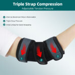 Tennis Elbow Brace Women Men,Elbow Sleeve Brace for Tendonitis,  Neoprene Compression Wrap, Golfer's Elbow, Bursitis, Sprains, Cubital Tunnel Syndrome(JD002E) - Image 7
