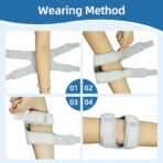 Adjustable Elbow Brace with Silicone Shock Absorption, Elbow Support Compression Strap for Tennis,Hook-and-loop Closure(JD050E) - Image 7