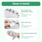 Stroke Resting Hand Splint,Right&Left Resting Hand Splint with Finger Separator,Night Splint Wrist Finger Brace for Carpel Tunnel Pain,Sprain Fracture,Tendonitis(JD003H) - Image 2