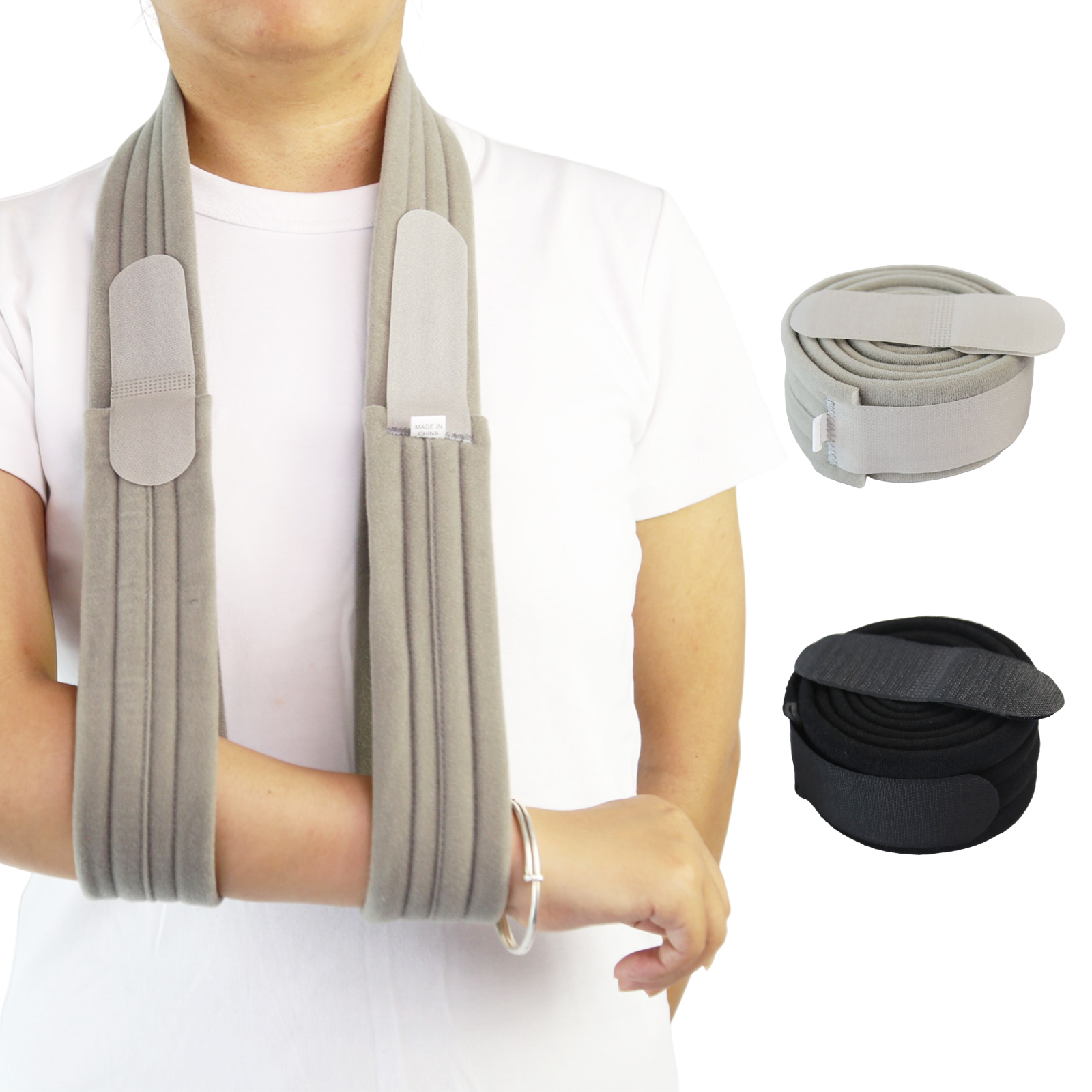 7 Adjustable Arm Sling, Arm Support Strap, Shoulder Immobilizer for Injured Arm Elbow, Broken Collarbone, Torn Rotator Cuff, Left Right, Men Women(JD001AS) - Image 1