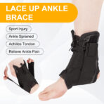 Ankle Brace Adjustable Foot Support Brace with Stabilizer Straps Lace Up Compression Sleeve for Sports Injuries & Sprain（JD102A） - Image 2