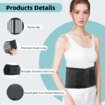 Back Brace for Men Women, Adjustable Lumbar Support Belt for Lower Back Pain, Herniated Disc, Sciatica, Scoliosis, Breathable Mesh Wasit Wrap(JD025B) - Image 4