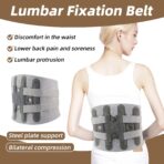Medical Back Support Belt With 4 Steel Plates, For Sciatica, Herniated Disc, Scoliosis  Waist Support Or Pain Relief, Breathable Material(JD020B) - Image 2