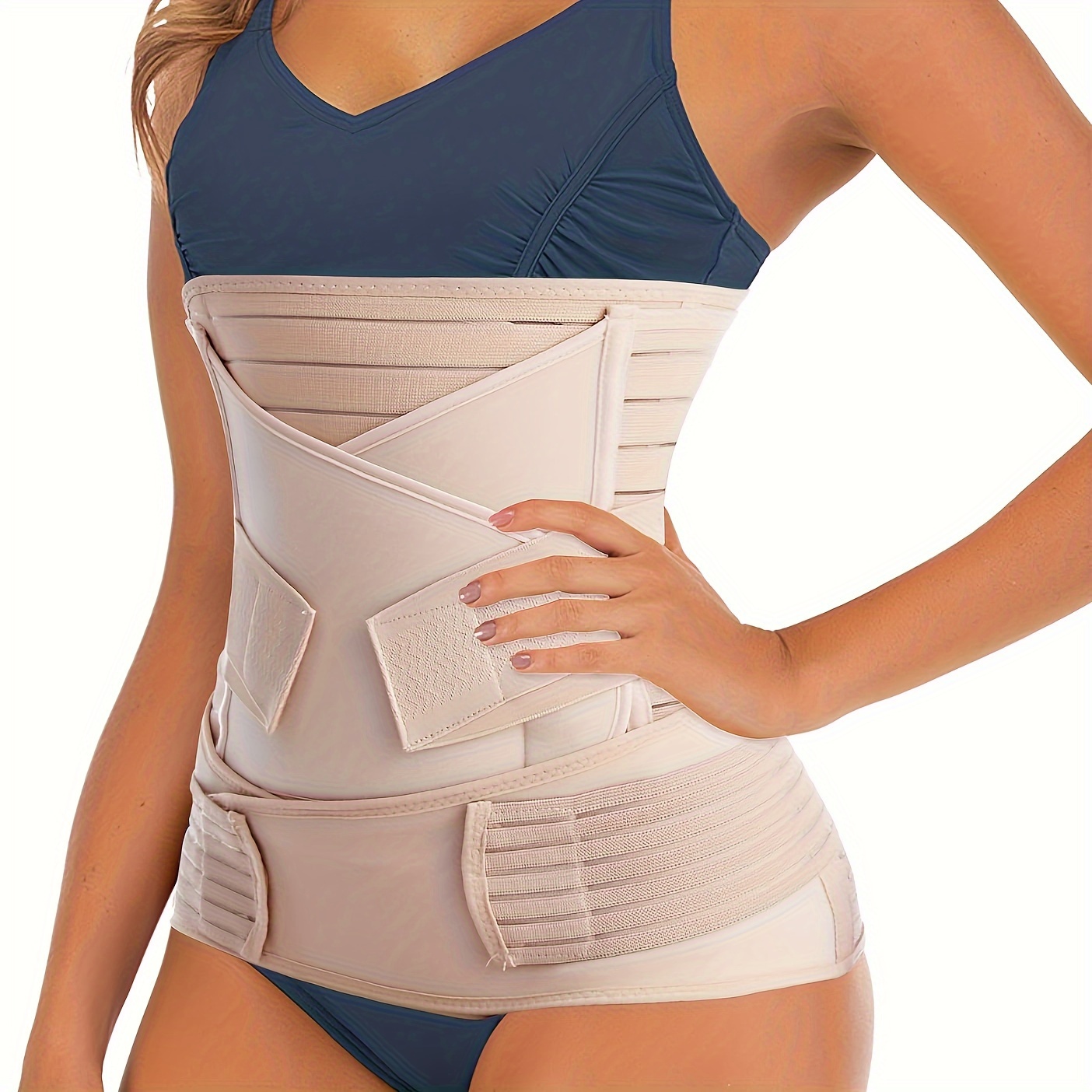 1-8c120cce39264d25581cb6b220dba60d 3 in 1 Postpartum Belly Band,Abdominal Support Girdle Recovery Belly/ waist/pelvis Belt,C-Section Breathable Belly Binder(JD103PB) - Image 1