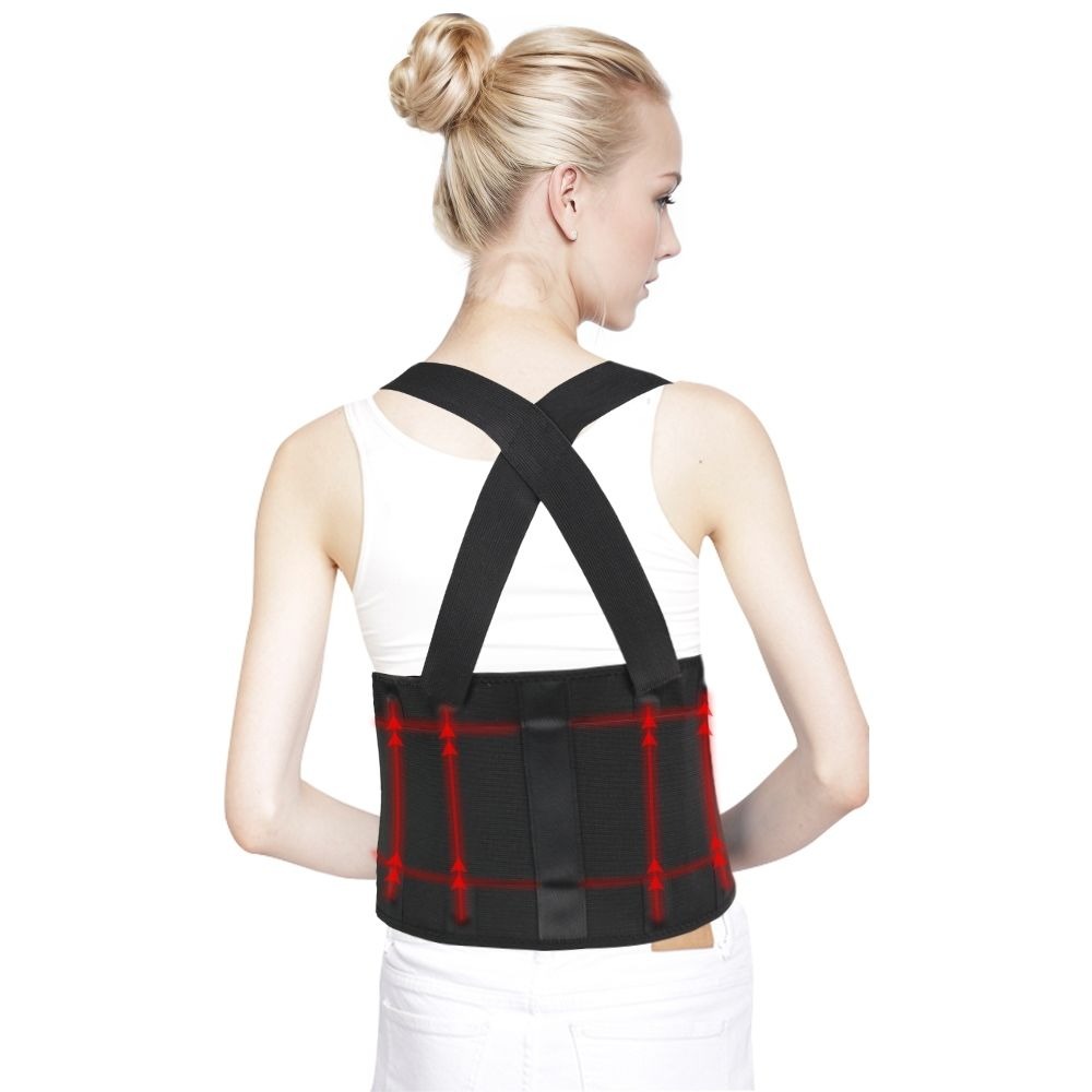 10 Lower Back Brace with Suspenders,Back Support Belt for Men Women,Adjustable Work Waist Support for Moving Construction Warehouse Heavy Lifting & other Industrial Activities Safety & Protection(JD005B) - Image 1