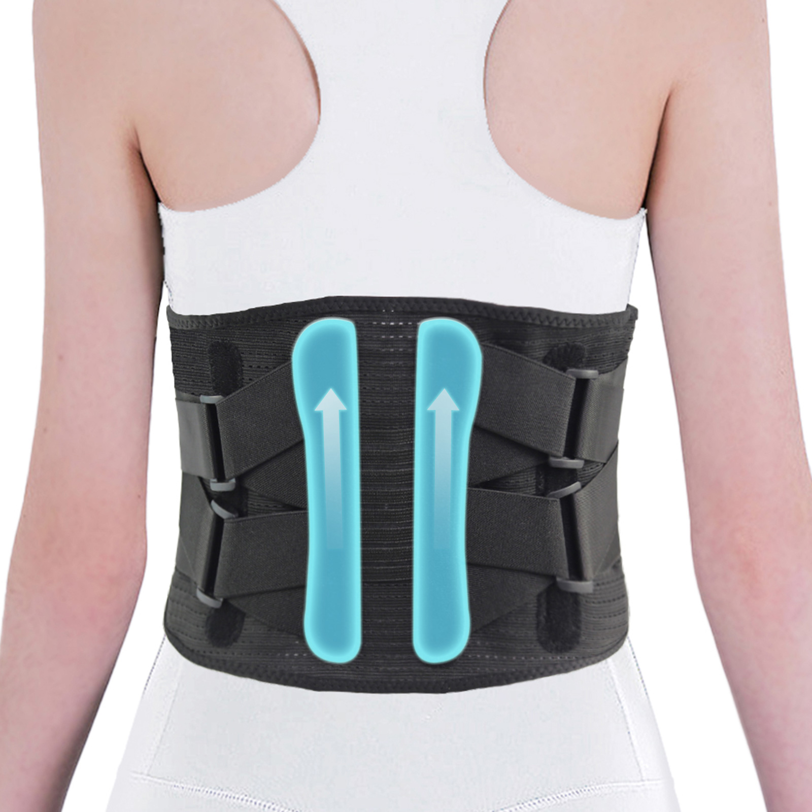 11 Back Brace for Lower Back Pain,Men & Women Adjustable Support Brace,Lumbar Support Belt for Muscle aches, sciatica(JD012B) - Image 1