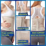 Postpartum Belly Girdle, Adjustable Abdominal Wrap for Women,C-Section Belly Binder Strengthens Waist and Provides Compression(JD102PB) - Image 4