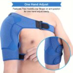 Shoulder Brace for Women Men Shoulder Pain Bandage Neoprene Blue Left Right Adjustable Compression for Arthritic Tendinitis Bursitis(JD007S) - Image 2