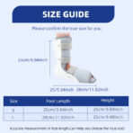 Walking Boot,Breathable Comfortable Ankle SplintAdjustment Foot Drop Support Brace Stable Foot Ankle Support Fracture Boot（JD004F） - Image 9