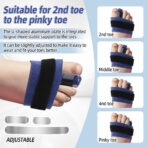 Toe Splint Hammer Toe Corrector, Fractured Toe Support, Curled Toe,Hallux Valgus Toe, Adjustable Bent Toe Fixation Splint Metal Support Bracket, Bunion Corrector For Men And Women(JD005T) - Image 3