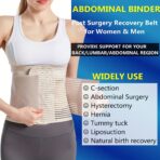 Postpartum Belly Girdle, Adjustable Abdominal Wrap for Women,C-Section Belly Binder Strengthens Waist and Provides Compression(JD102PB) - Image 5