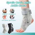 Ankle Brace with Side Stabilizers Adjustable Ankle Support for Sprains Injury Recovery Ankle Guard for Basketball Volleyball（JD201A） - Image 4