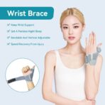 Thumb Wrist Guard Sports Hand Wrist Guard with Compression Protection Aluminum Alloy Support Wrist Protector Big Finger(JD052FS) - Image 2