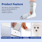 Walking Boot,Breathable Comfortable Ankle SplintAdjustment Foot Drop Support Brace Stable Foot Ankle Support Fracture Boot（JD004F） - Image 8