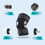 Hinged Adjustable Compression Knee Brace With Side Stabilizers And Patellar Gel Pads For Recovery Aid,Patellar Tendon, Arthritis, Basketball, Running, Hiking Knee Support（JD005KN） - Image 7