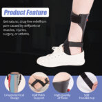 Ankle Foot Orthosis,Drop Foot Orthosis, Adjustable Ankle Stabiliser, Foot Support Correction Splint, for Foot Drop, Nerve Injury, Foot Position, Relieve Pain, Left Right（JD011F） - Image 4