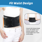 Breathable Waist Lumbar Lower Back Support Belt for Men Women,Adult Back Brace with 3D Lumbar Pad,Back Sciatica Brace(JD101B) - Image 5