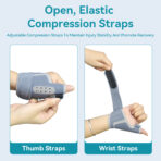 Thumb Wrist Guard Sports Hand Wrist Guard with Compression Protection Aluminum Alloy Support Wrist Protector Big Finger(JD052FS) - Image 4