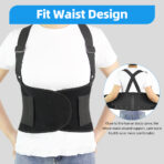 Lower Back Brace with Suspenders,Back Support Belt for Men Women,Adjustable Work Waist Support for Moving Construction Warehouse Heavy Lifting & other Industrial Activities Safety & Protection（JD005B） - Image 8