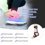Ankle Foot Orthosis,Drop Foot Orthosis, Adjustable Ankle Stabiliser, Foot Support Correction Splint, for Foot Drop, Nerve Injury, Foot Position, Relieve Pain, Left Right（JD011F） - Image 7
