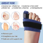 Toe Splint Hammer Toe Corrector, Fractured Toe Support, Curled Toe,Hallux Valgus Toe, Adjustable Bent Toe Fixation Splint Metal Support Bracket, Bunion Corrector For Men And Women(JD005T) - Image 4