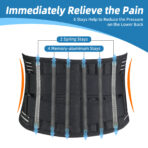 Breathable Waist Lumbar Lower Back Support Belt for Men Women,Adult Back Brace with 3D Lumbar Pad,Back Sciatica Brace(JD101B) - Image 4