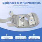 Carpal Tunnel Wrist Brace Night Support,Adjustable Wrist Wrap Support with Double Splint,Hand Brace For Pain Relief, Injuries, Sprains(JD001W) - Image 4