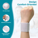 Wrist Wraps for Men and Women, Adjustable Wrist Brace for Carpal Tunnel,  Wrist Compression Bands for Fitness, Weightlifting(JD013W) - Image 3
