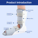 Walking Boot,Breathable Comfortable Ankle SplintAdjustment Foot Drop Support Brace Stable Foot Ankle Support Fracture Boot（JD004F） - Image 6