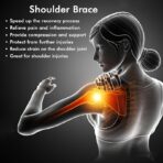 Shoulder Brace for Women and Men Recovery Shoulder. Adjustable Shoulder Support for Rotator Cuff, Joint Pain Relief, Shoulder Injuries. Perfect Fit Shoulder Compression Sleeve (One Size Regular) (JD008S) - Image 4