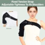 USB Rechargeable Shoulder Brace Massage Belt Electric Heating Vibration Shoulder Wrap Massager(JD002S) - Image 8
