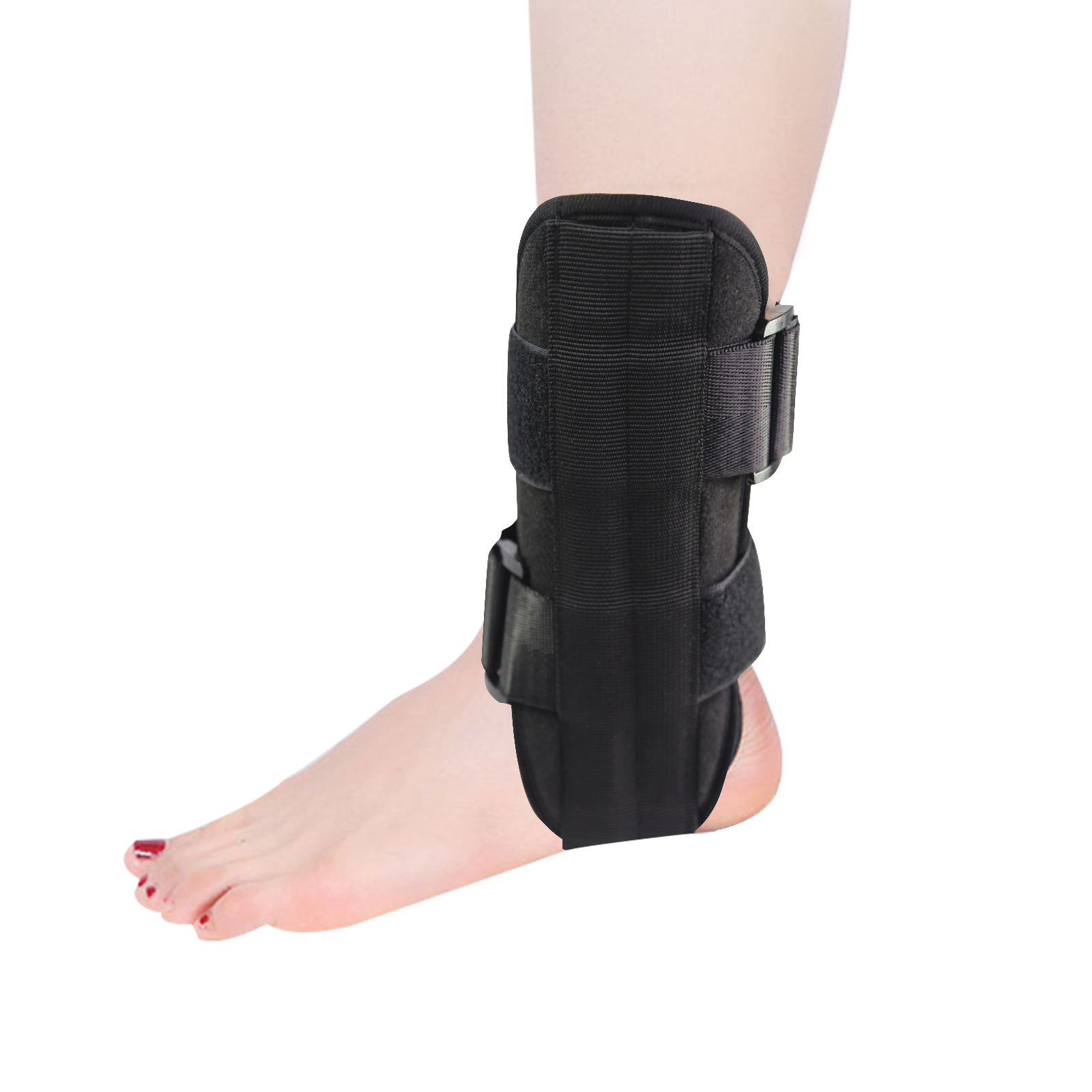 7 Adjustable Ankle Brace Splint,Foot Stabilizer for Ankle Fracture Recovery with Stirrup Support,One Size Fits All(JD002A) - Image 1