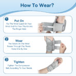 Adjustable Wrist Brace for Carpal Tunnel,Wrist Support for Men and Women,Thumb Brace for Tendinitis, Arthritis, Right Hand(JD101W） - Image 8