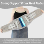Lower Back Support With Belt Support, Aluminum Plate Support Can Relieve Waist Pain And Prevent Injuries(JD080B) - Image 5