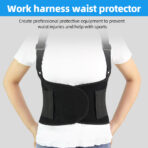 Lower Back Brace with Suspenders,Back Support Belt for Men Women,Adjustable Work Waist Support for Moving Construction Warehouse Heavy Lifting & other Industrial Activities Safety & Protection（JD005B） - Image 5