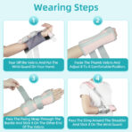 Adjustable Wrist Brace with Arm Sling,Carpal Tunnel Wrist Brace for Arthritis, Tendonitis, and Sprained Wrist,Wrist Support for Injured Radius Bone(JD100W) - Image 9