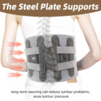 Medical Back Support Belt With 4 Steel Plates, For Sciatica, Herniated Disc, Scoliosis  Waist Support Or Pain Relief, Breathable Material(JD020B) - Image 8