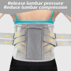 Lower Back Support With Belt Support, Aluminum Plate Support Can Relieve Waist Pain And Prevent Injuries(JD080B) - Image 9