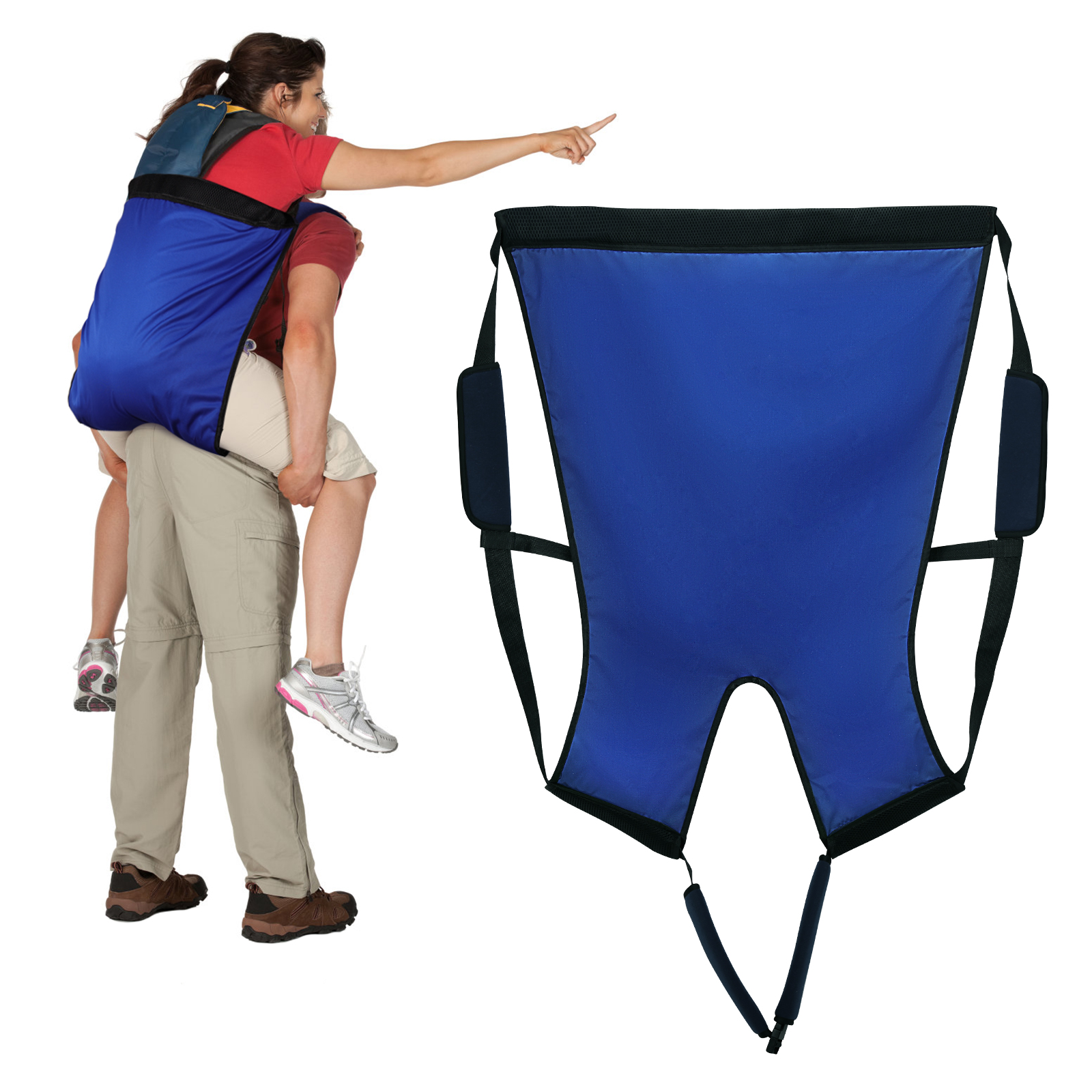 JD101TB Adjustable Patient Lift Sling,Transfer Sling for Elderly and Patients,Reliable Lift Aid for Easy Mobility and Transfer,Medical Sling for Stairs and Shifts(JD101TB) - Image 1