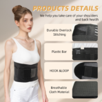 Waist Back Brace for Men and Women,Breathable Back Support Belt,Back Support for Lower Back Pain and Spinal Fractures(JD012B) - Image 3