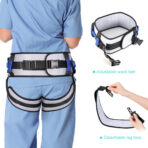 Patient Transfer Belt with Leg Loops,Detachable Gait Assist Device for Easy and Secure Mobilization,Wake Up Assist Belt for Improved Leg Gait and Mobility(JD050TB) - Image 5